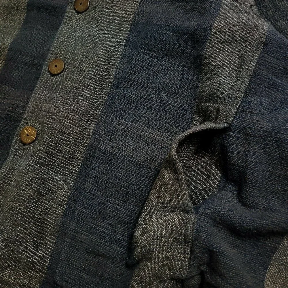SOLD - Yasuko Kurisaka 1990s (L-XXL) Woven Cardigan Kimono - Picture 5 of 9